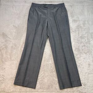 Ted Baker Modern Straight Dress Pants Mens Size 34x30 Gray Slacks Office Formal